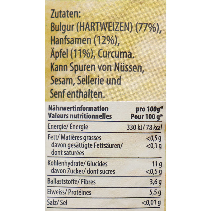 Knorr Bulgur mit Hanfsamen & Apfel (Big Pack)